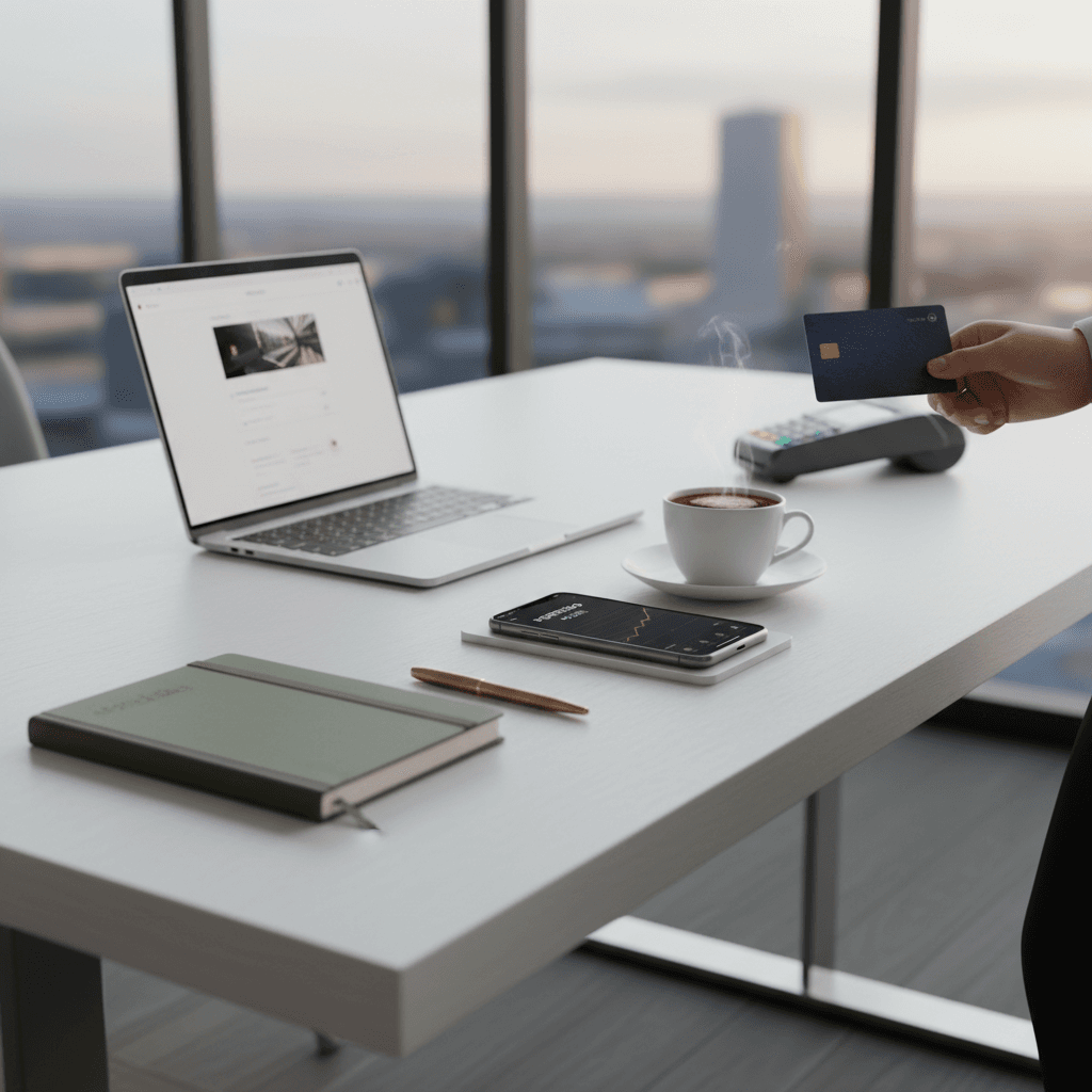 効率的な資産管理をイメージしたミニマルなワークスペース