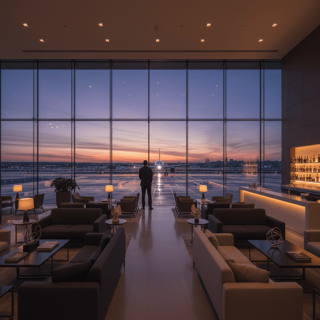 空港ラウンジでの焦燥