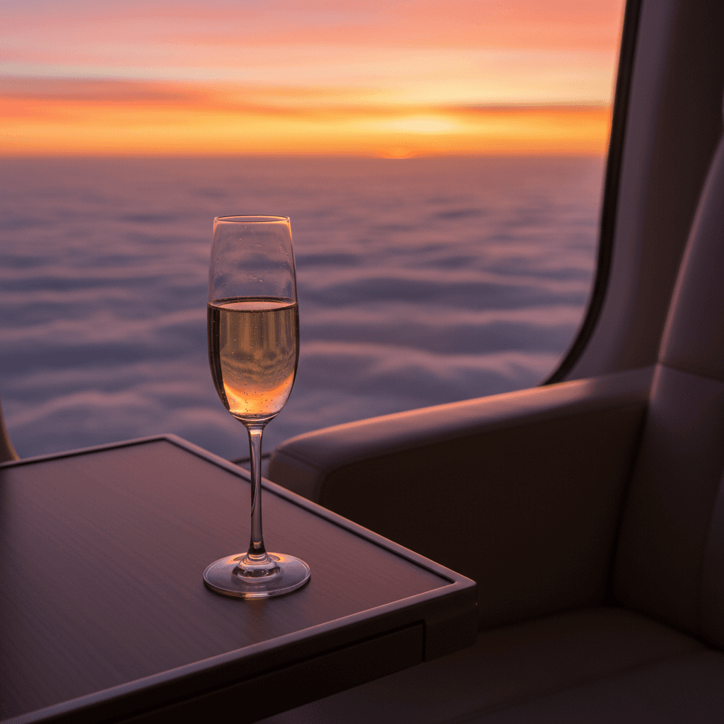 ビジネスクラスの静寂と祝福