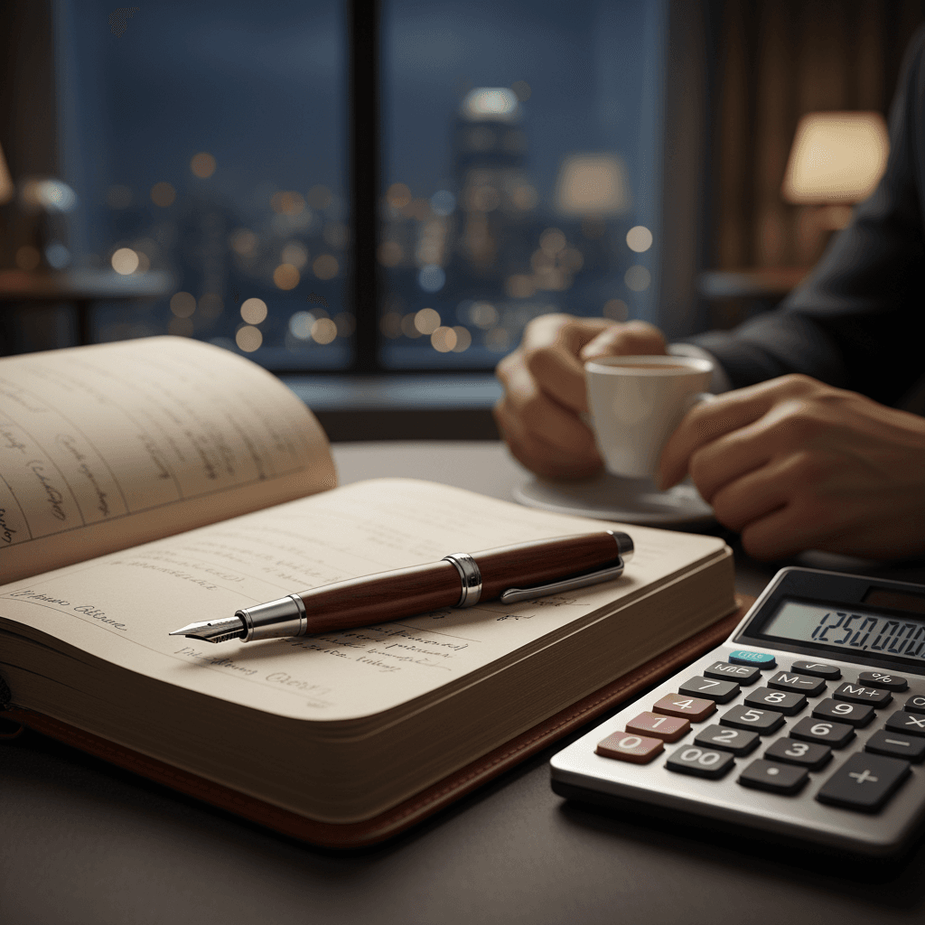 財務状況を見直すビジネスデスクのイメージ