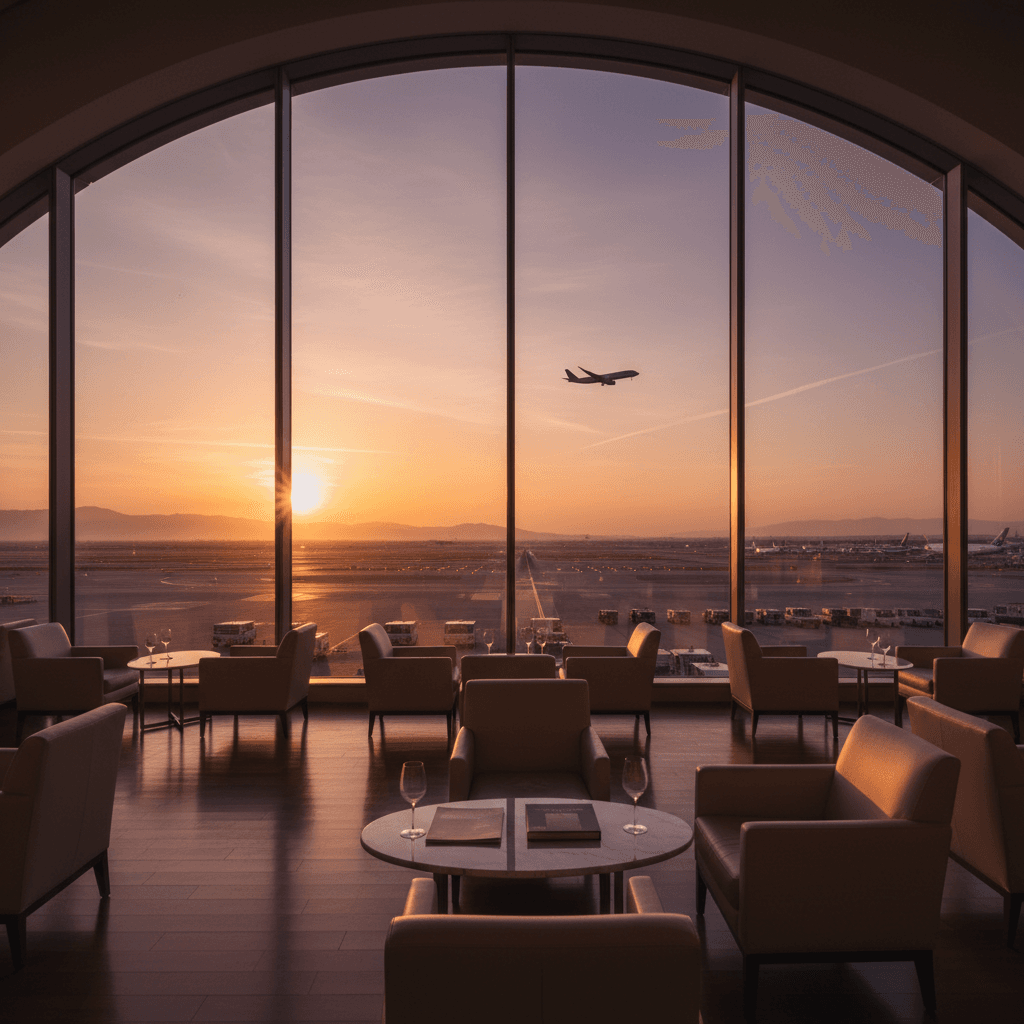 賢い旅の計画と静かな空港の風景