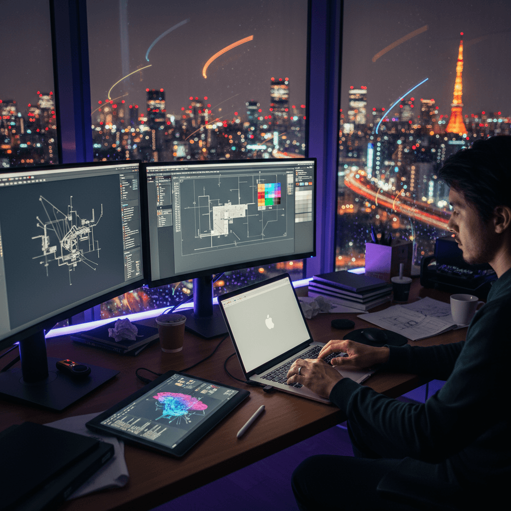 独立直後の静かな焦燥とデザイン作業の手元