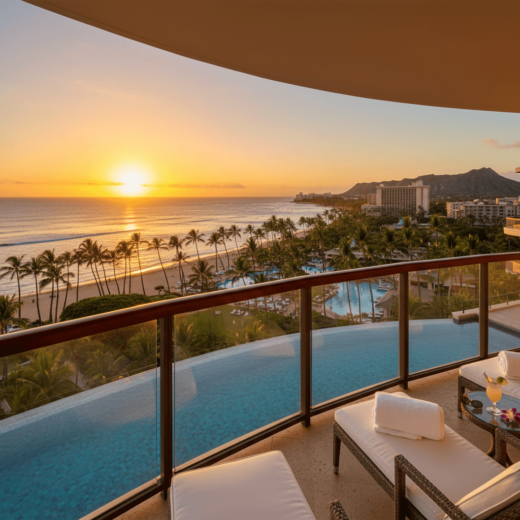 ハワイのラグジュアリースイートからの眺め