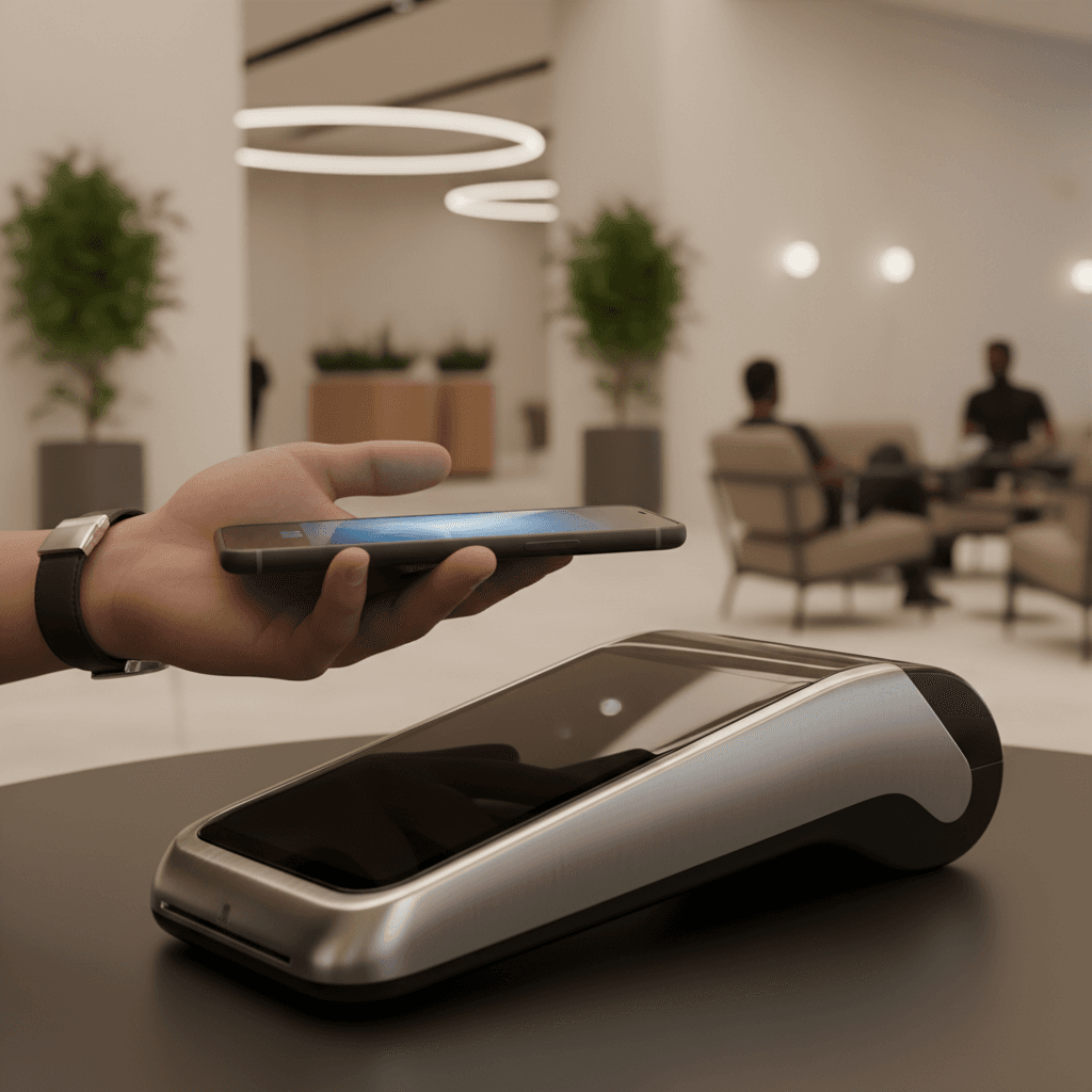 カフェでのスマートな決済シーン