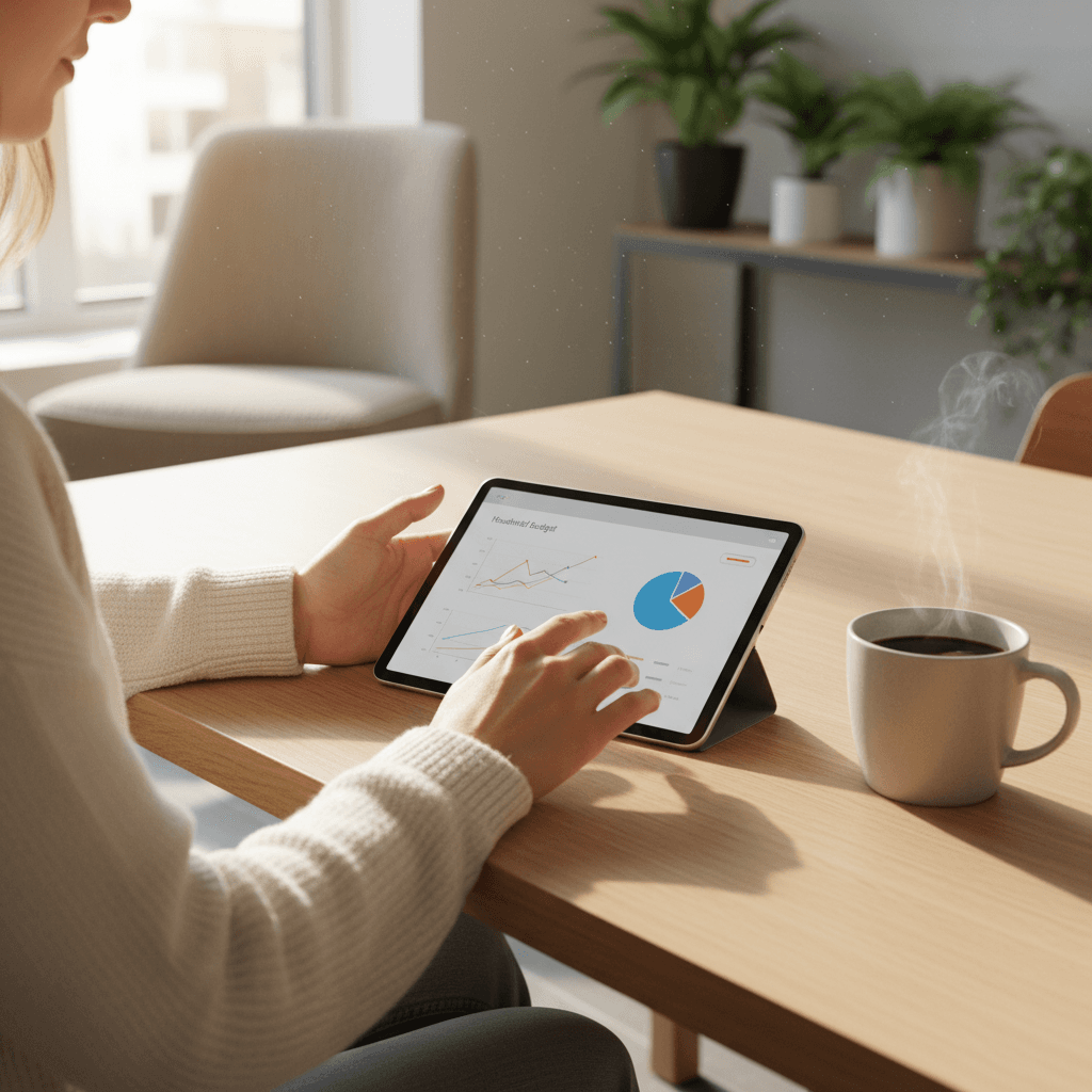 家計管理を考える30代女性のイメージ