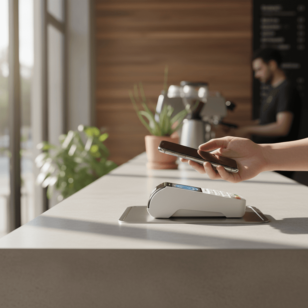 キャッシュレス決済をスマートに使いこなす若者の手元