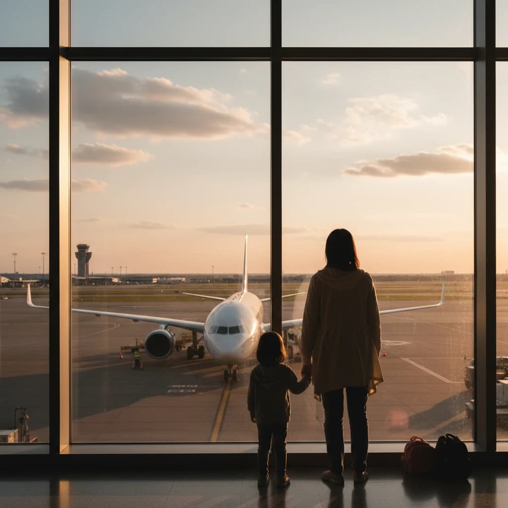 空港で旅の始まりを待つ静かな時間
