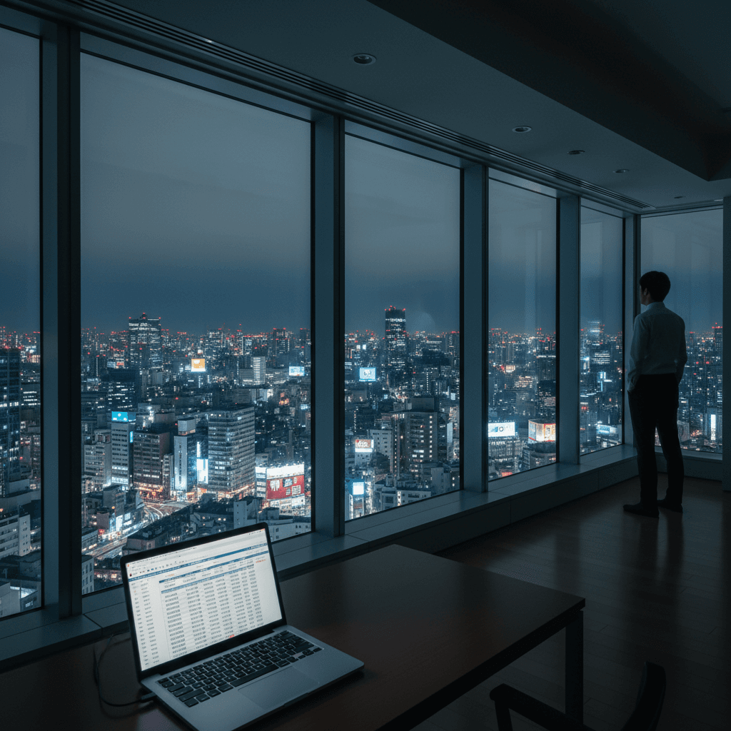 葛藤する深夜のデスク環境