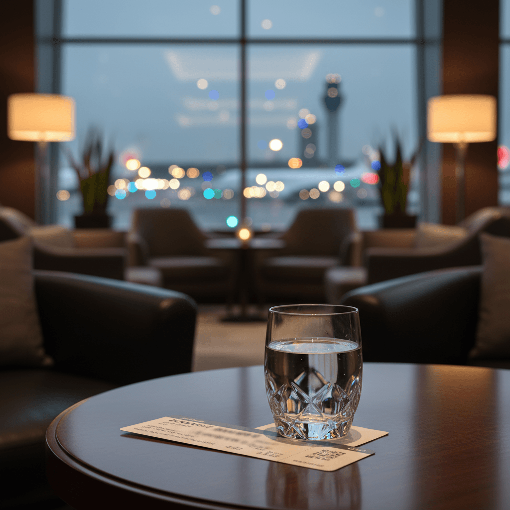 空港ラウンジでのひととき