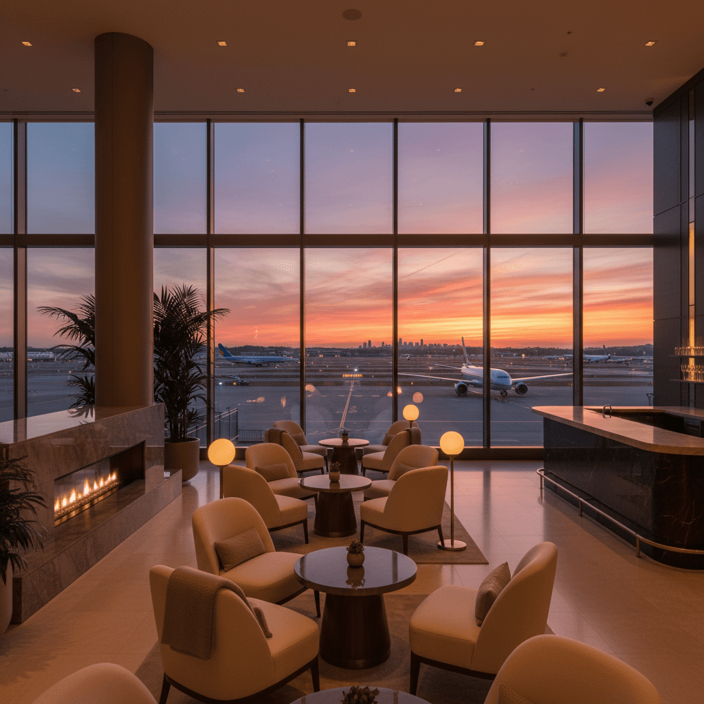 上質な旅を予感させる空港の風景