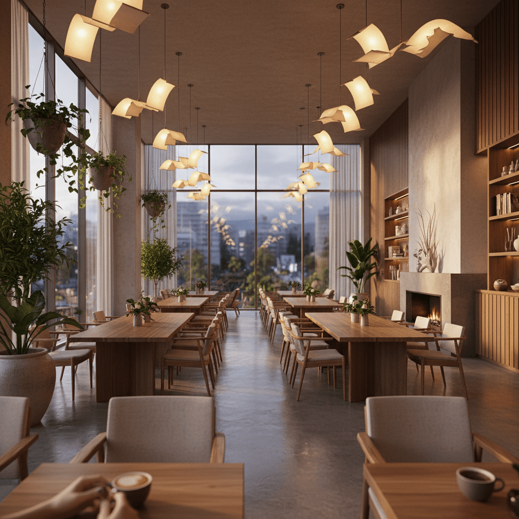 洗練されたカフェのインテリア