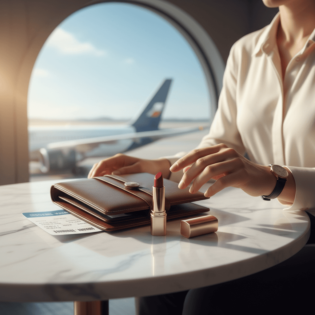 ラグジュアリーな空港ラウンジでのひととき