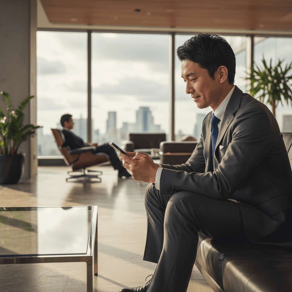 効率的なライフスタイルを追求するビジネスパーソン